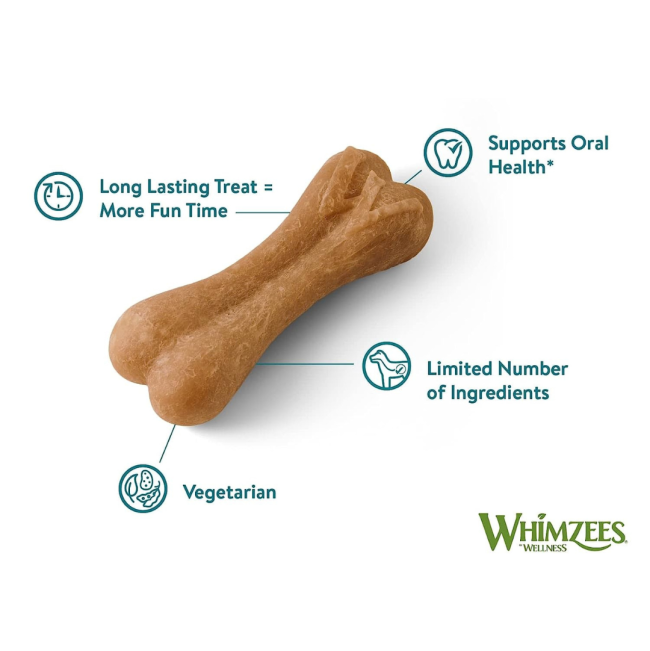 Whimzees Rice Bone Dental Dog Treats information image