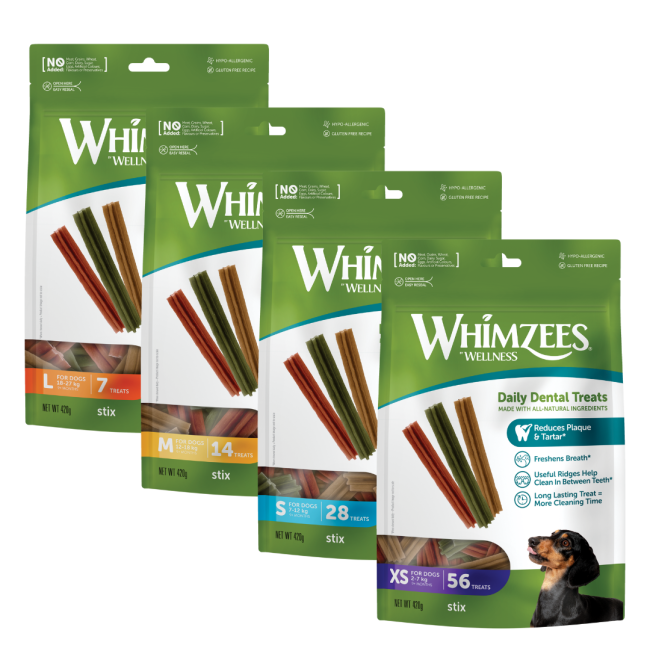 Whimzees Stix Dental Dog Treats - Value Packs