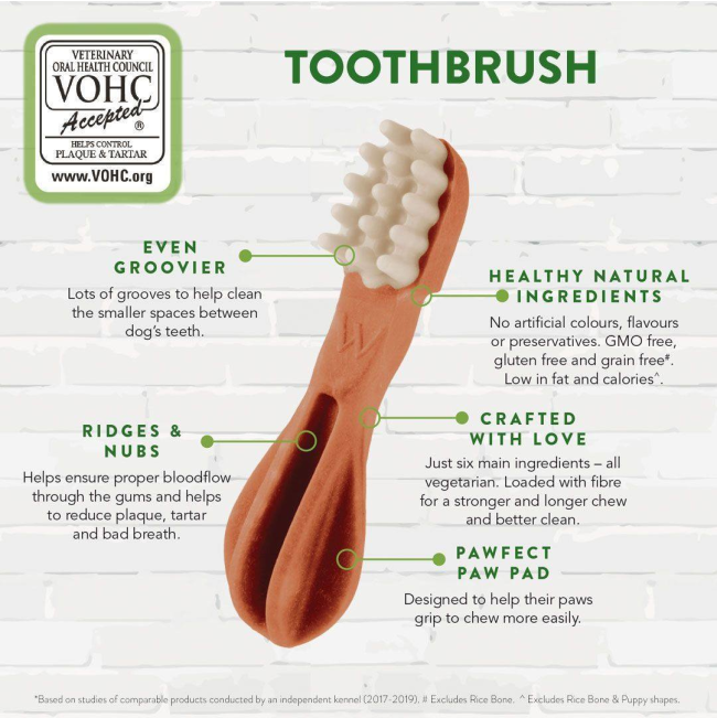 Whimzees Toothbrush Dental Dog Treats benefits of the shape