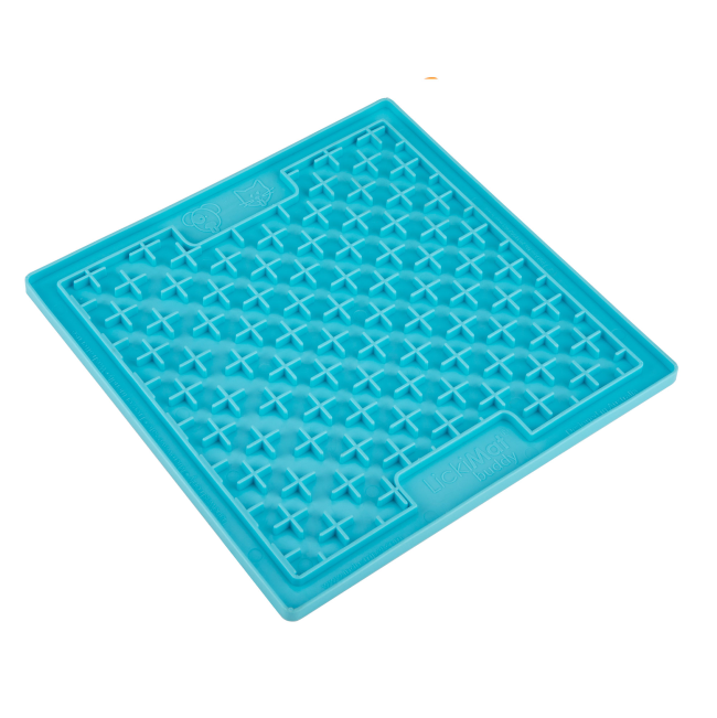 Turquoise rubber lickmat for dogs
