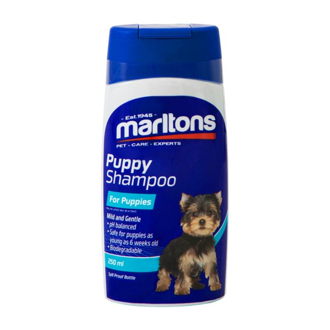 Marltons Mild & Gentle Puppy Shampoo 250ml front of bottle label