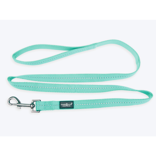 Reflective Supersoft Webbing Dog Lead fulle lenght of the blue lead