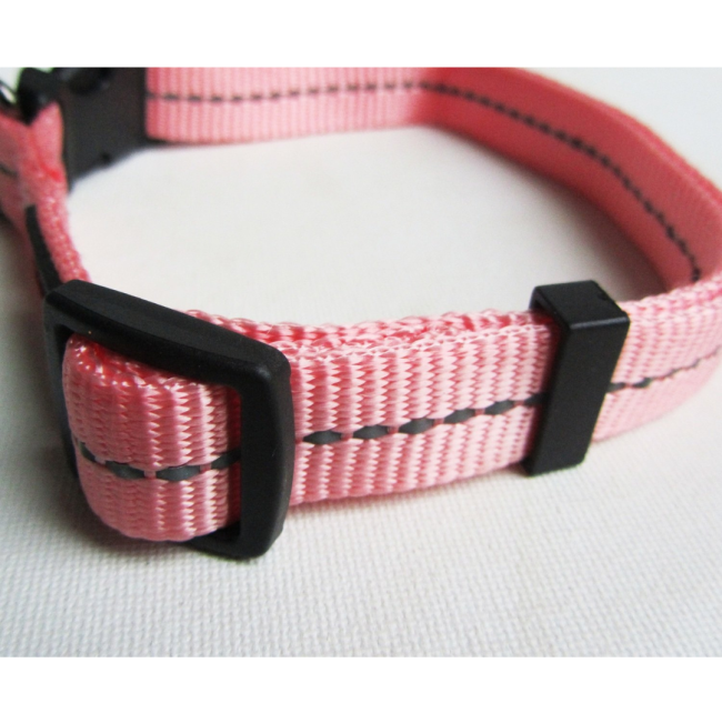 Reflective Supersoft Webbing Dog Collar adjustable buckle
