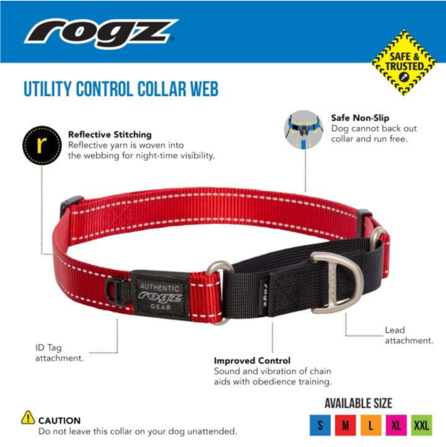 Rogz Utility Reflective Dog Collar information picture