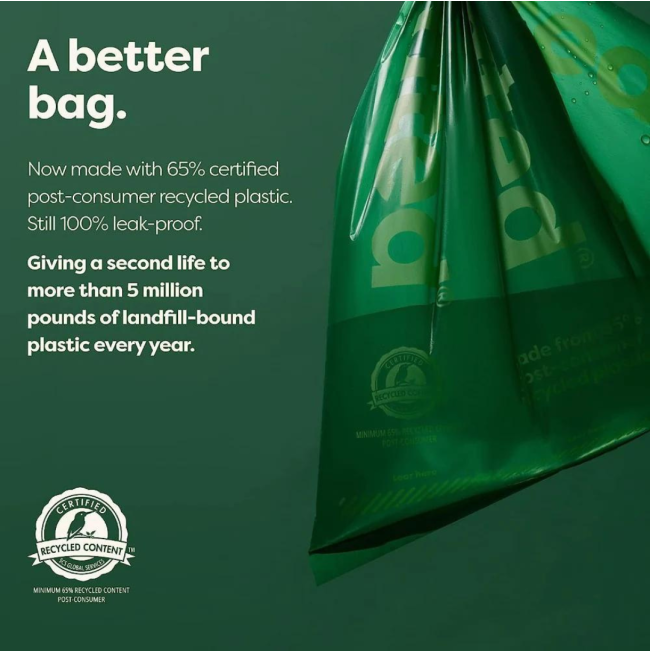 Earth Rated Leash Dispenser with Degradable Bags with better bags