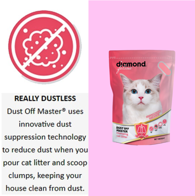 Diamond Feline Clumping Cat Litter - Dust Off really dustless