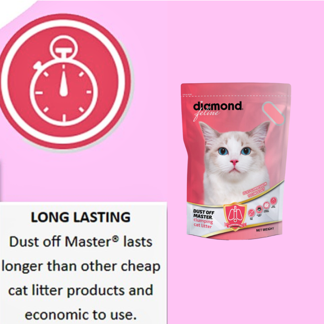 Diamond Feline Clumping Cat Litter - Dust Off longer lasting