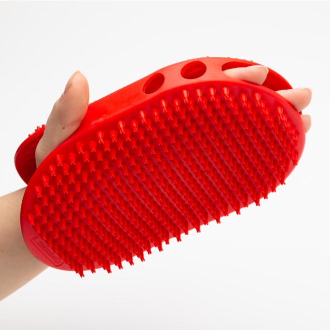 Mikki Rubber Glove with human hand inside for size to scale