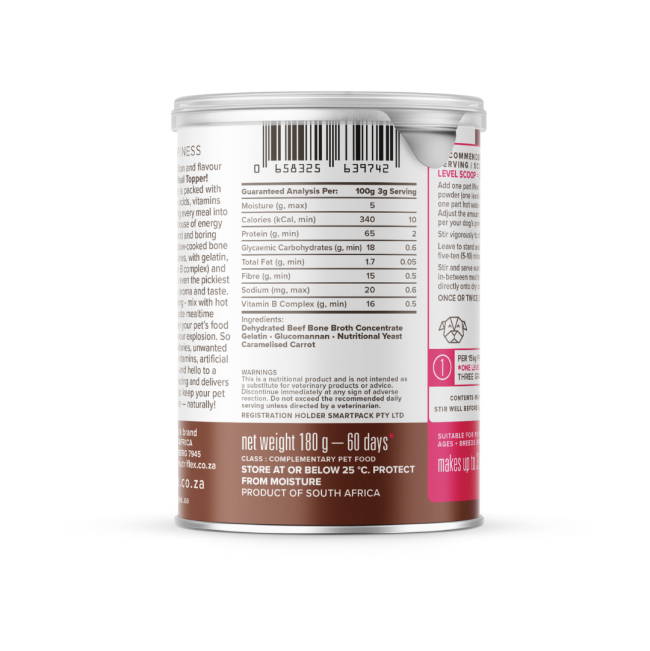 NutriFlex® Gravy Meal Topper side two
