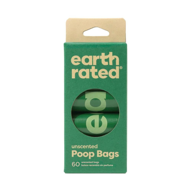 Brown box with 8 rolls of dog poop bags