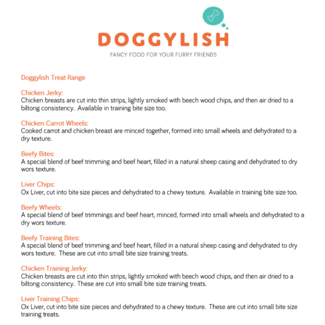 Doggylish Beefy Bites Dog Treats range of treats