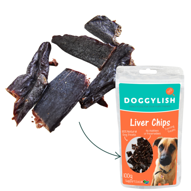 Doggylish Liver Chips Dog Treats jerky like treat