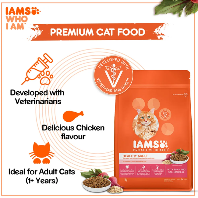 Iams Adult Healthy Tuna and Salmon cat premium food