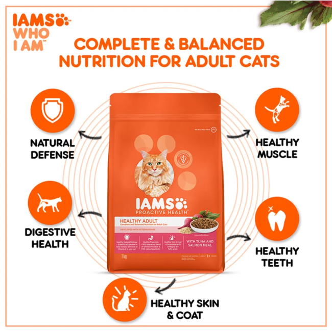 Iams Adult Healthy Tuna and Salmon complete and balanced