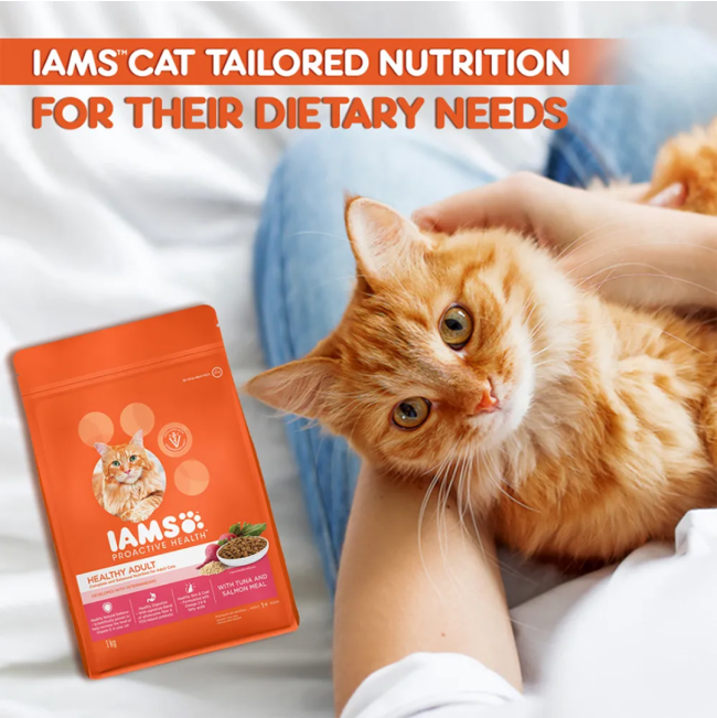 Iams Adult Healthy Tuna and Salmon cat tailored nutrition
