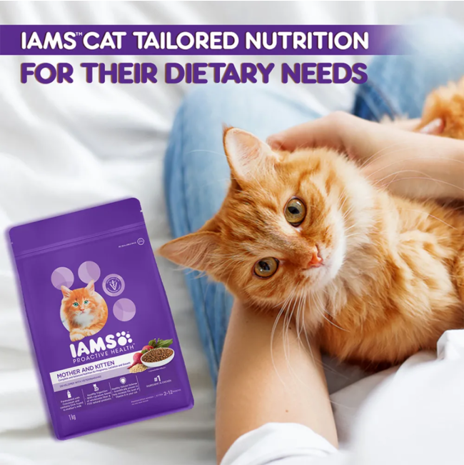 Iams Mother and Kitten Dry Cat Food tailored nutrition