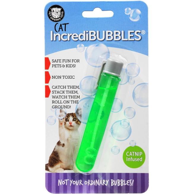 Pet Qwerks Kitty Catnip IncrediBubbles in packaging