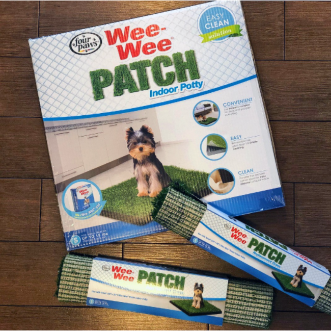 Wee-Wee Indoor Pet Potty Grass Patch For Dogs with replacement patches