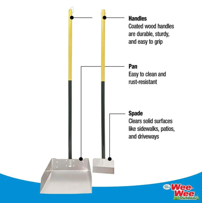Wee-Wee Doggie Doo Spade & Pan Set information on features