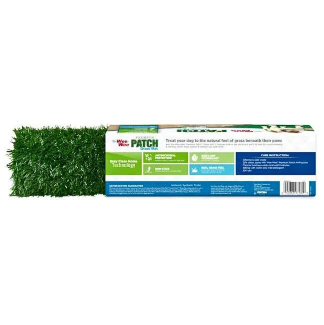 Wee-Wee Premium Pet Potty Grass Replacement Patch For Dogs back of packaging