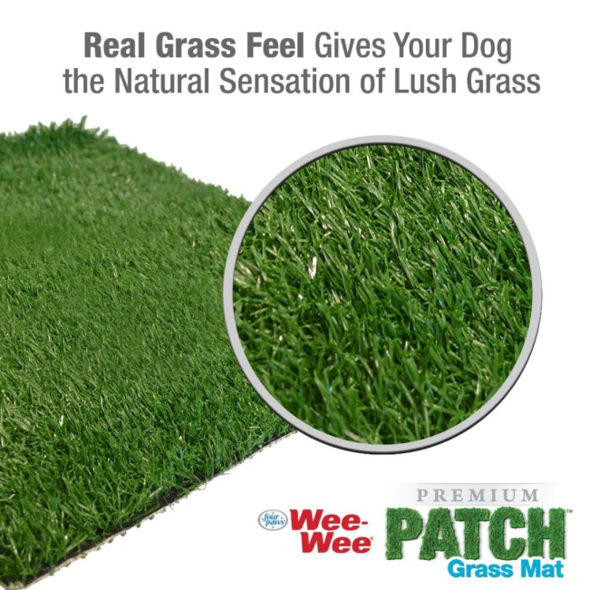 Wee-Wee Premium Pet Potty Grass Replacement Patch For Dogs feels like real grass