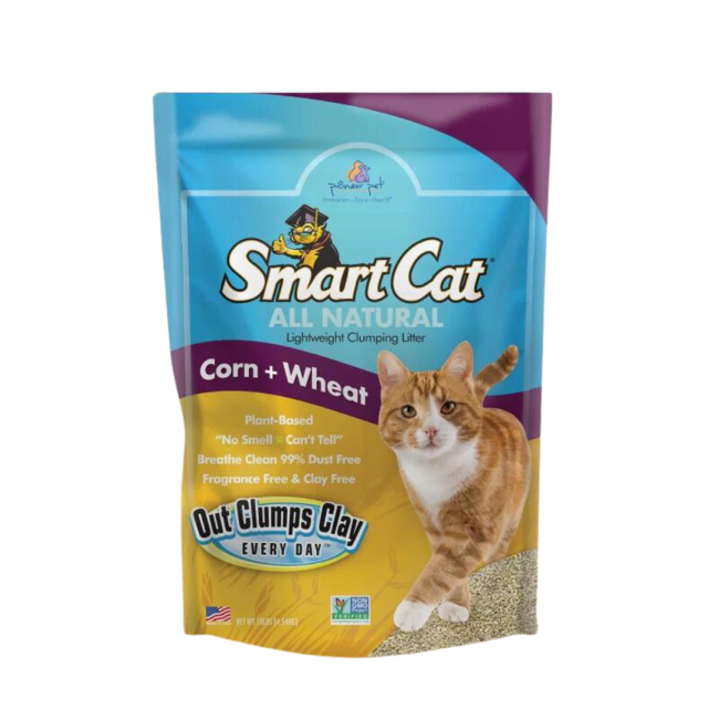 SmartCat Corn and Wheat Clumping Litter in packaging