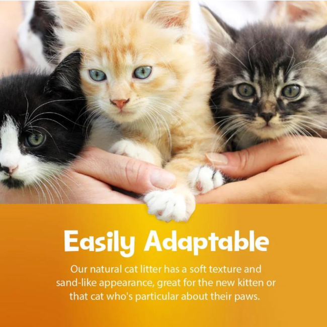 SmartCat Corn and Wheat Clumping Litter easily adaptable
