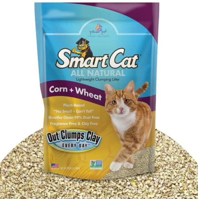 SmartCat Corn and Wheat Clumping Litter actual litter look