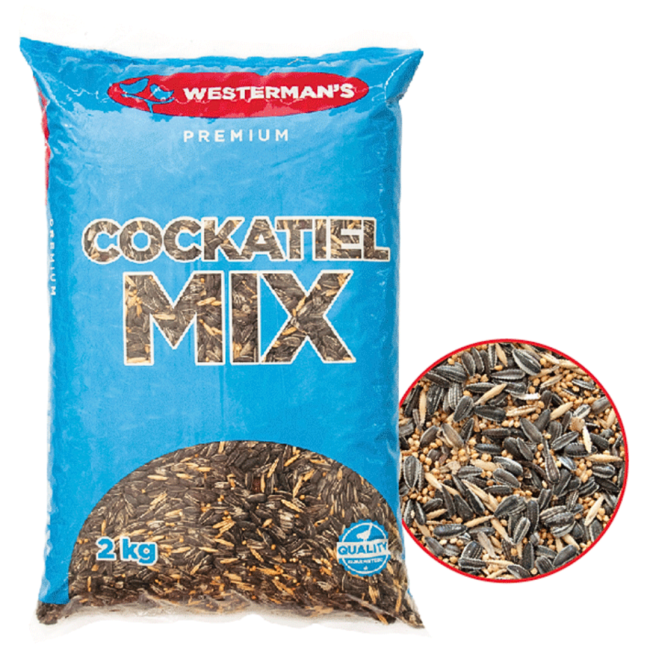 Westermans Bird Seed Cockatiel Mix with product in bubble
