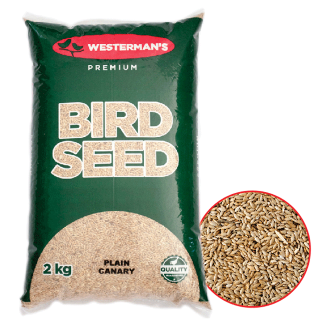 Westermans Bird Seed Canary Plain Mix with sample on the side