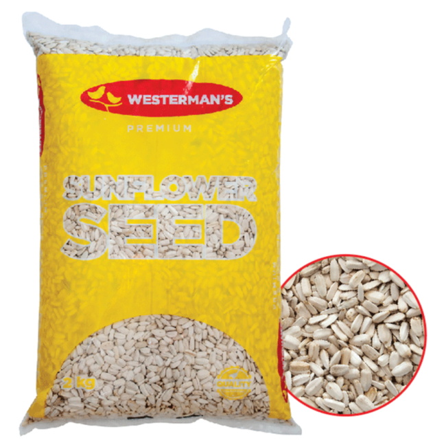 Westermans Bird Seed White Sunflower with sample in bubble
