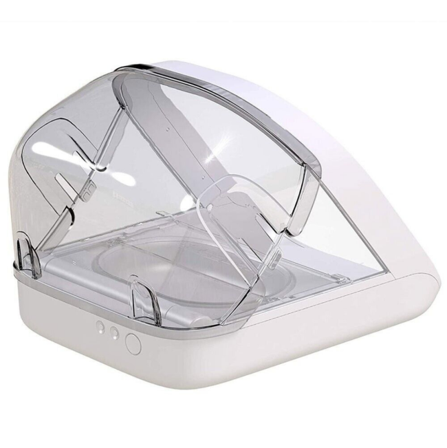 Surefeed Microchip Pet Feeder Rear Cover on side view