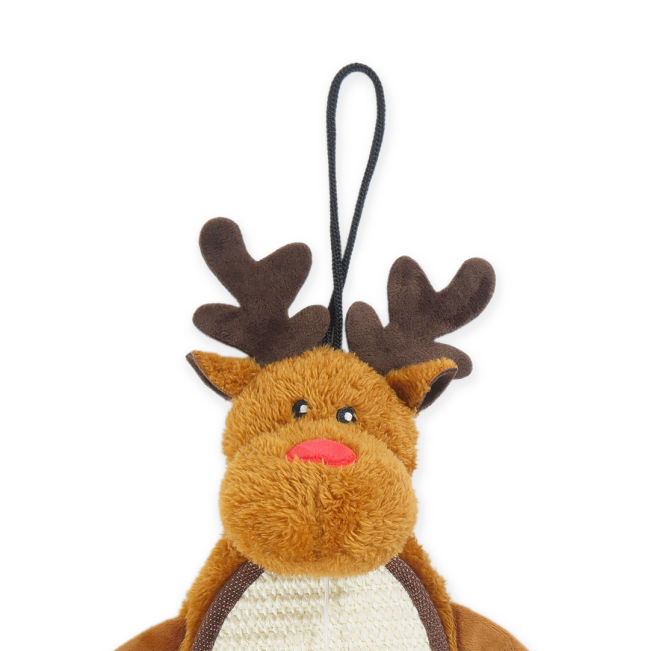 Reindeer Scratcher Mat For Cats top with string