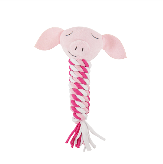 Pig In Blanket Rope Cat Toy