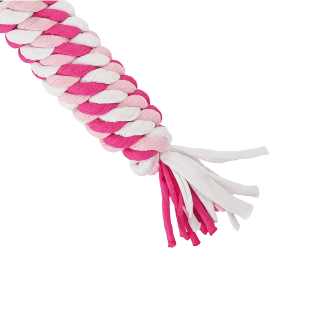 Pig In Blanket Rope Cat Toy bottom with tassel