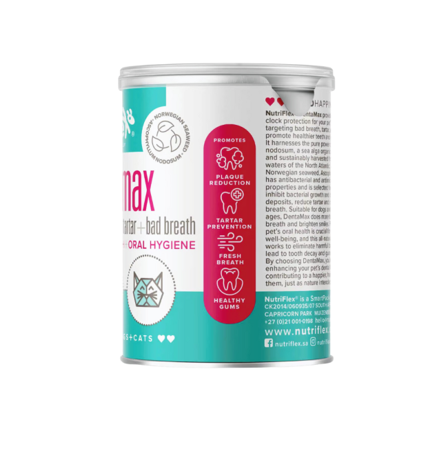 NutriFlex DentaMax Powder For Dogs and Cats side one