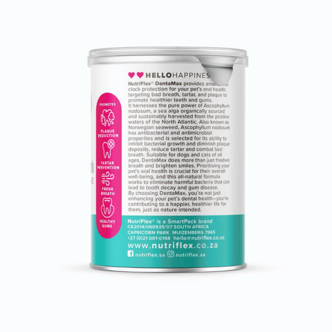 NutriFlex DentaMax Powder For Dogs and Cats side three