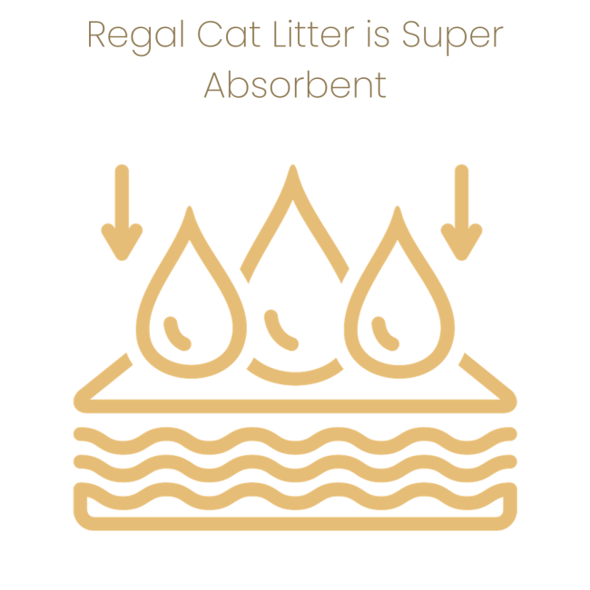 Regal Cat Litter is super absorbent