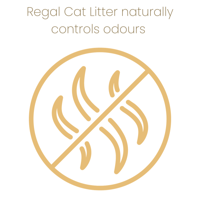 Regal Cat Litter naturally controls odours