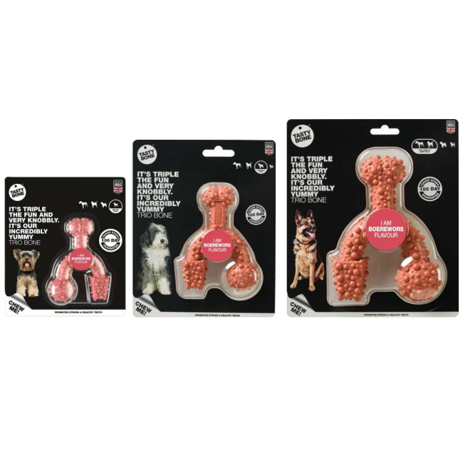 Tasty Bone Chew Toy boerewors flavored chew bone