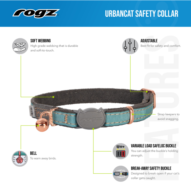Rogz UrbanCat Collar benefits