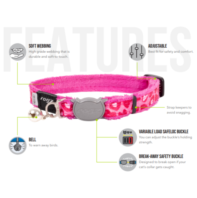 Rogz FashionCat Collar features