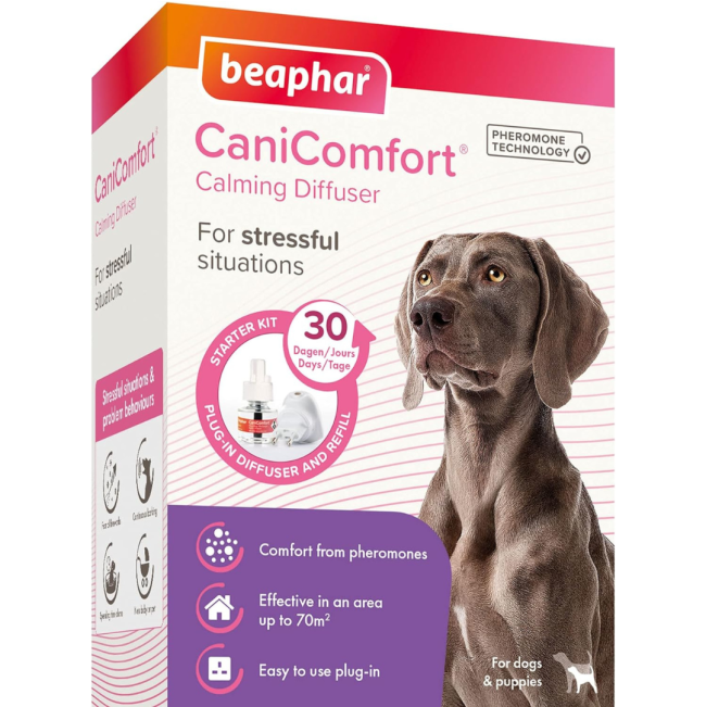 Beaphar Dog Canicomfort Calming Diffuser Start-Kit packaging