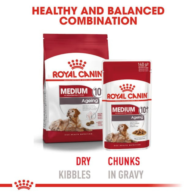 Royal Canin Medium Ageing Wet Dog Food combination