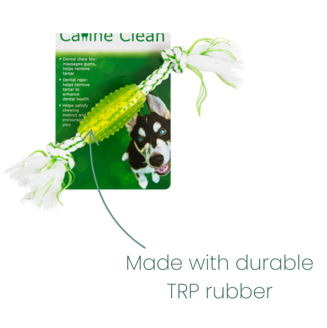 Marltons Canine Clean Dog Toys Dental Rope Bone With TPR Tube with durable tube