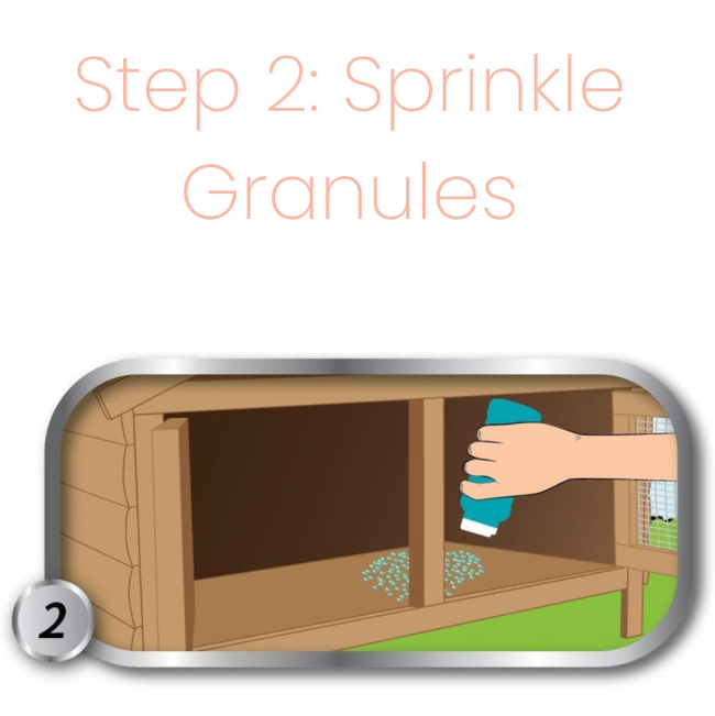 Simple Solution Cage & Hutch Freshener step two sprinkle granules