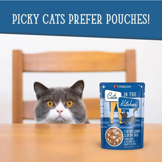 Weruva 1 If By Land 2 If By Sea Wet Cat Food picky cats prefer pouches