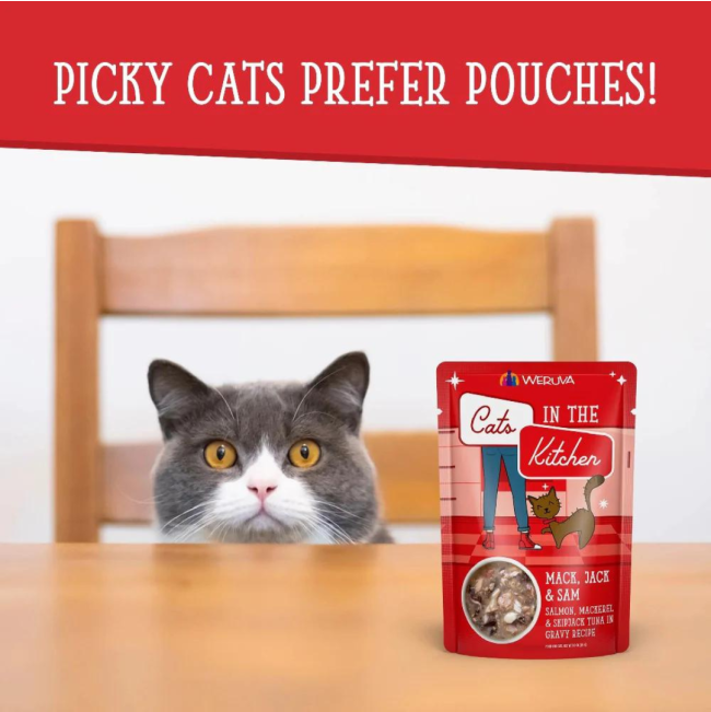 Weruva Mack, Jack & Sam Wet Cat Food cats prefer pouches