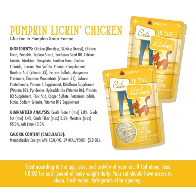 Weruva Pumpkin Lickin' Chicken Soup for Cats analytical constituents