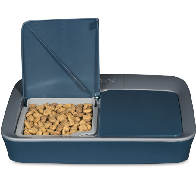 Digital 2 Meal Pet Feeder one side opened